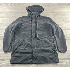 Nike Womens Waterproof Jacket Long Parka Sportswear Medium Hooded Full Zip Black